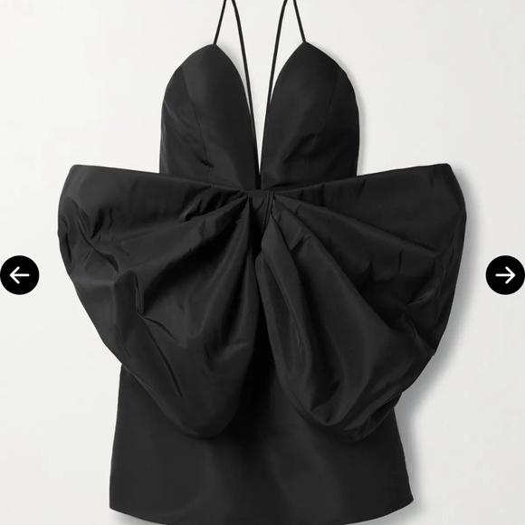 CAROLINA HERRERA - Bow-Embellished Silk-Faille Mini Dress - Picture 2 of 11